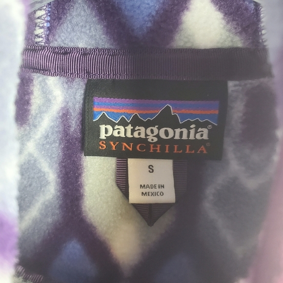 Patagonia Synchilla Womens Small Blue Pine Patch: Lupine Snap-T Hooded Jacket - Picture 8 of 13